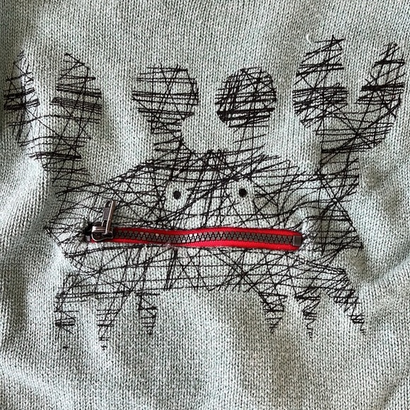Zara zipper pocket crab knit pullover sweater - Picture 2 of 7